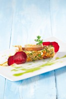 Χέλι μαριναρισμένο στη σχάρα   Σερβίρετε με σαλάτα από κολοκύθα και πλιγούρι