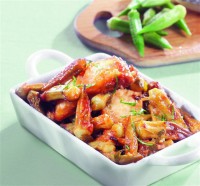 Μπάμιες με μπακαλιάρο